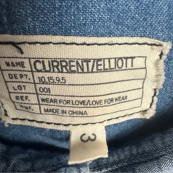 Current/Elliot The Whitney 100% Cotton Patchwork Denim Shirtdress Size 3 (US 8) - Picture 2 of 9